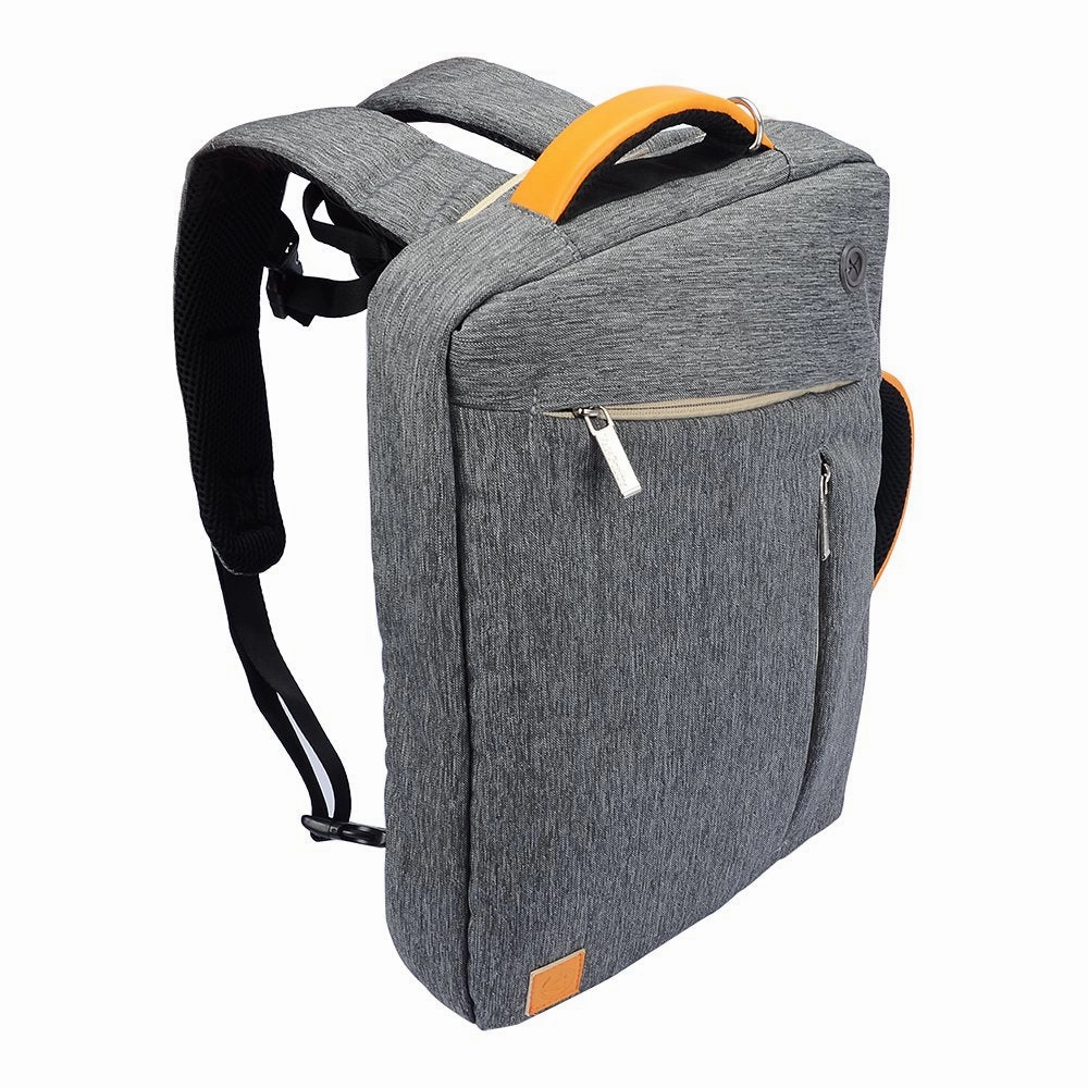 Vangoddy Slate 15.6 Inch 3 in 1 Laptop Bag Backpack Shoulder (Gray) for Dell