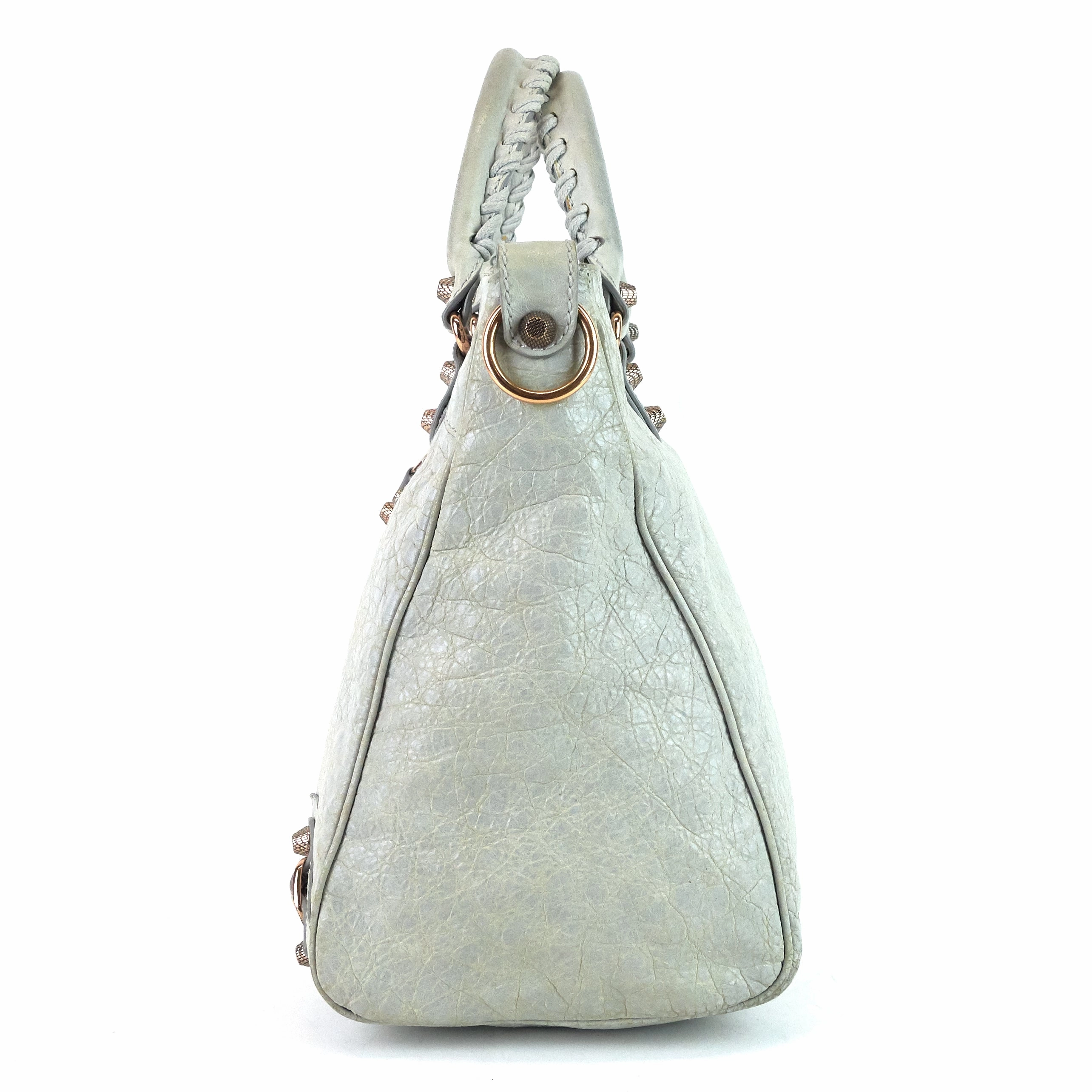 Velo Giant Studs Leather Handbag