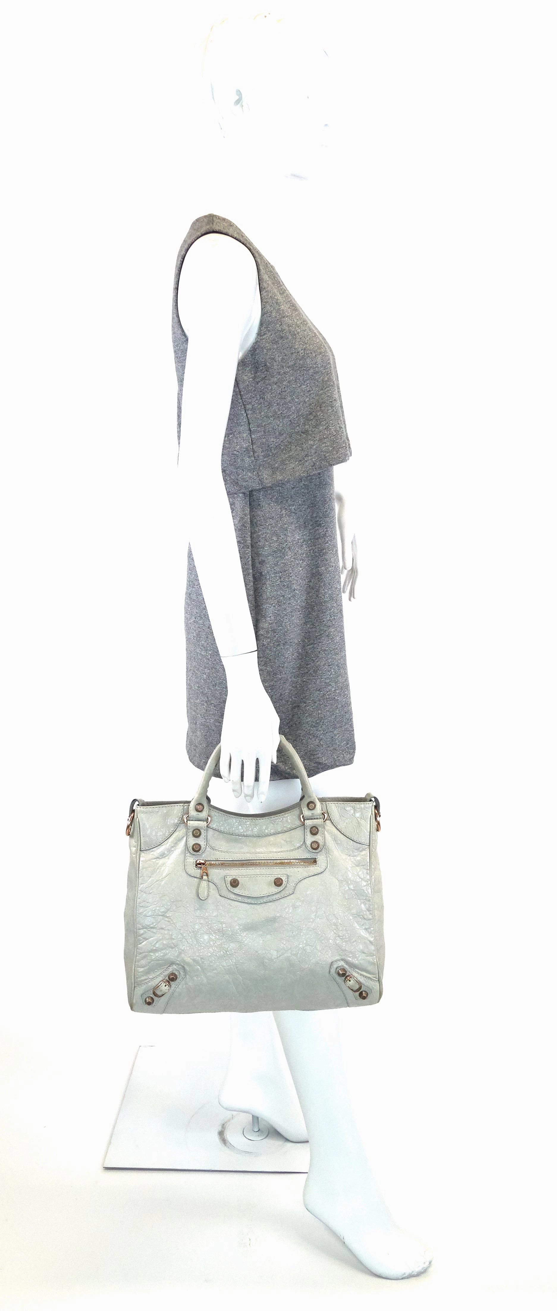 Velo Giant Studs Leather Handbag
