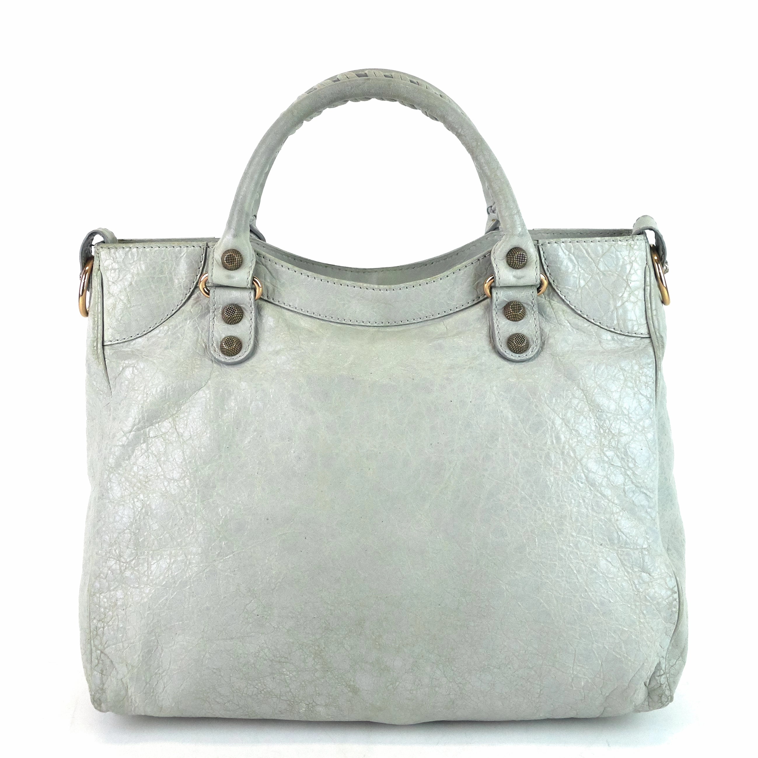 Velo Giant Studs Leather Handbag