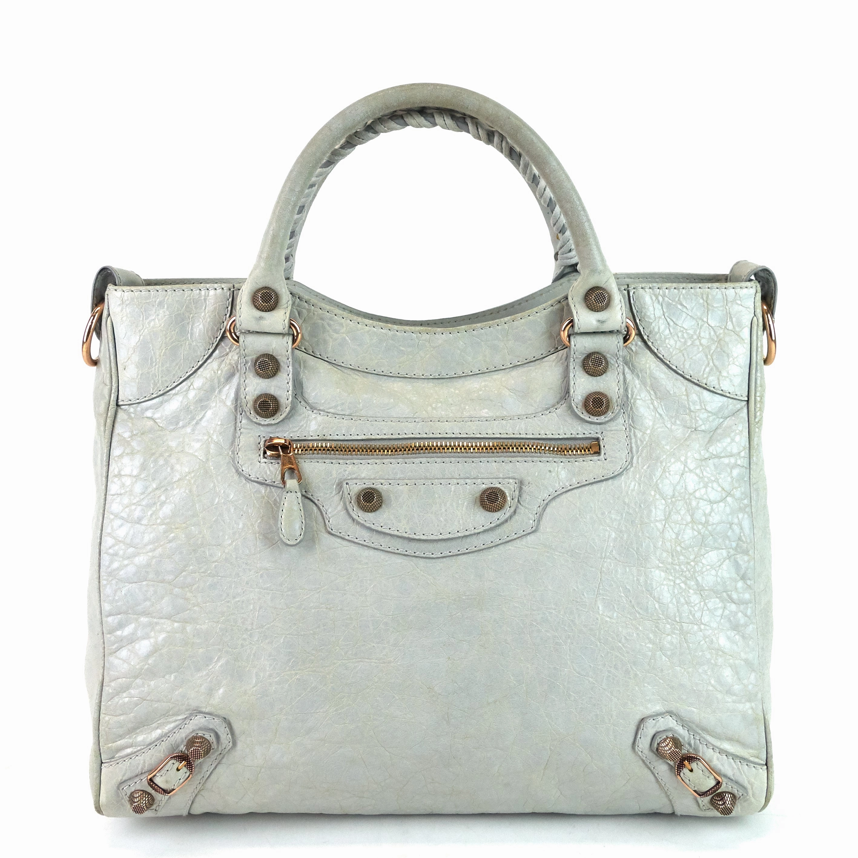 Velo Giant Studs Leather Handbag