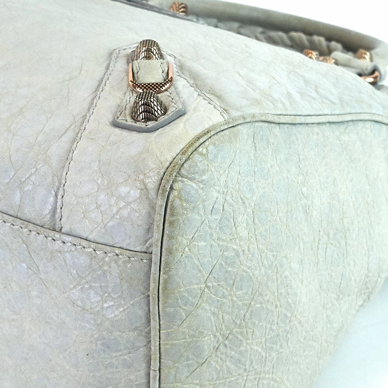 Velo Giant Studs Leather Handbag