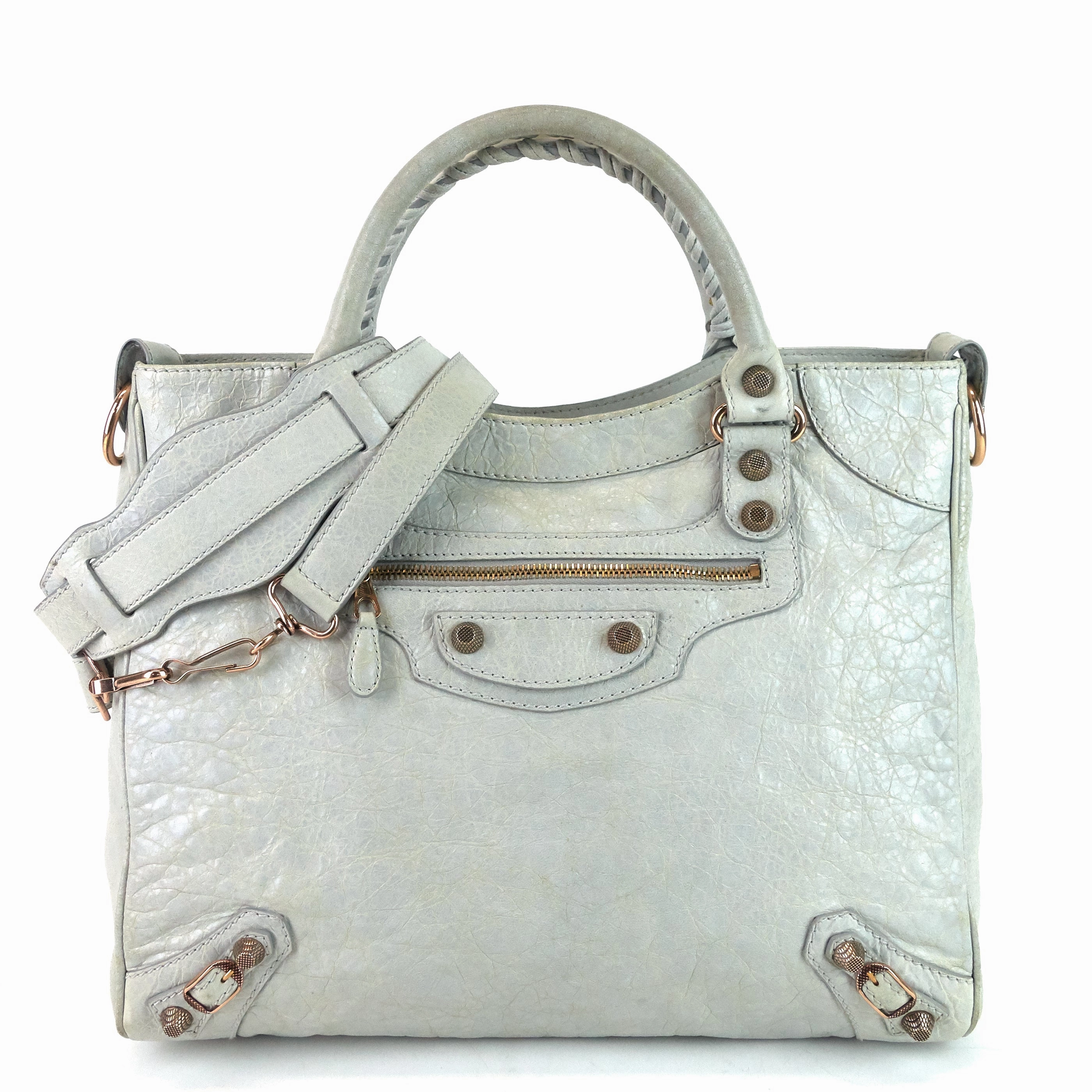 Velo Giant Studs Leather Handbag