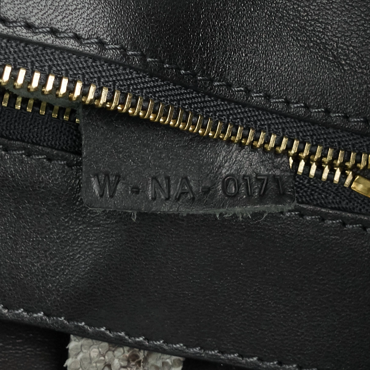 Vertical Gusset Cabas Python Leather Bag