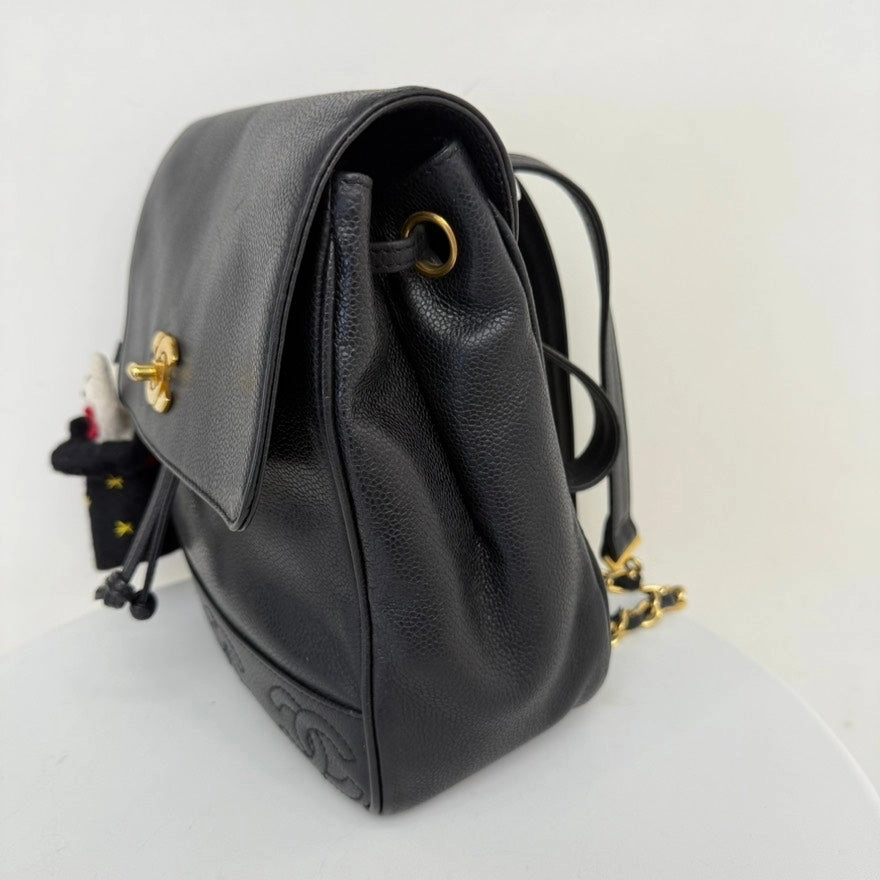 Vintage Chanel Caviar Leather Backpack IW0031