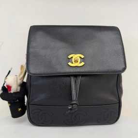 Vintage Chanel Caviar Leather Backpack IW0031