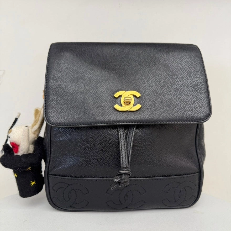 Vintage Chanel Caviar Leather Backpack IW0031