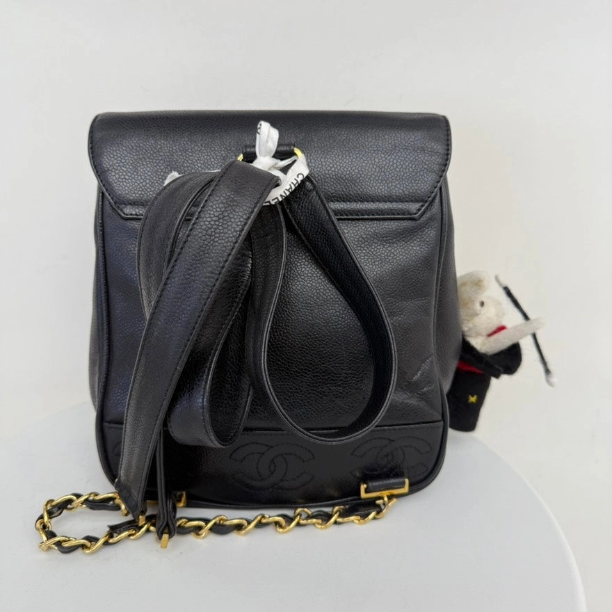 Vintage Chanel Caviar Leather Backpack IW0031