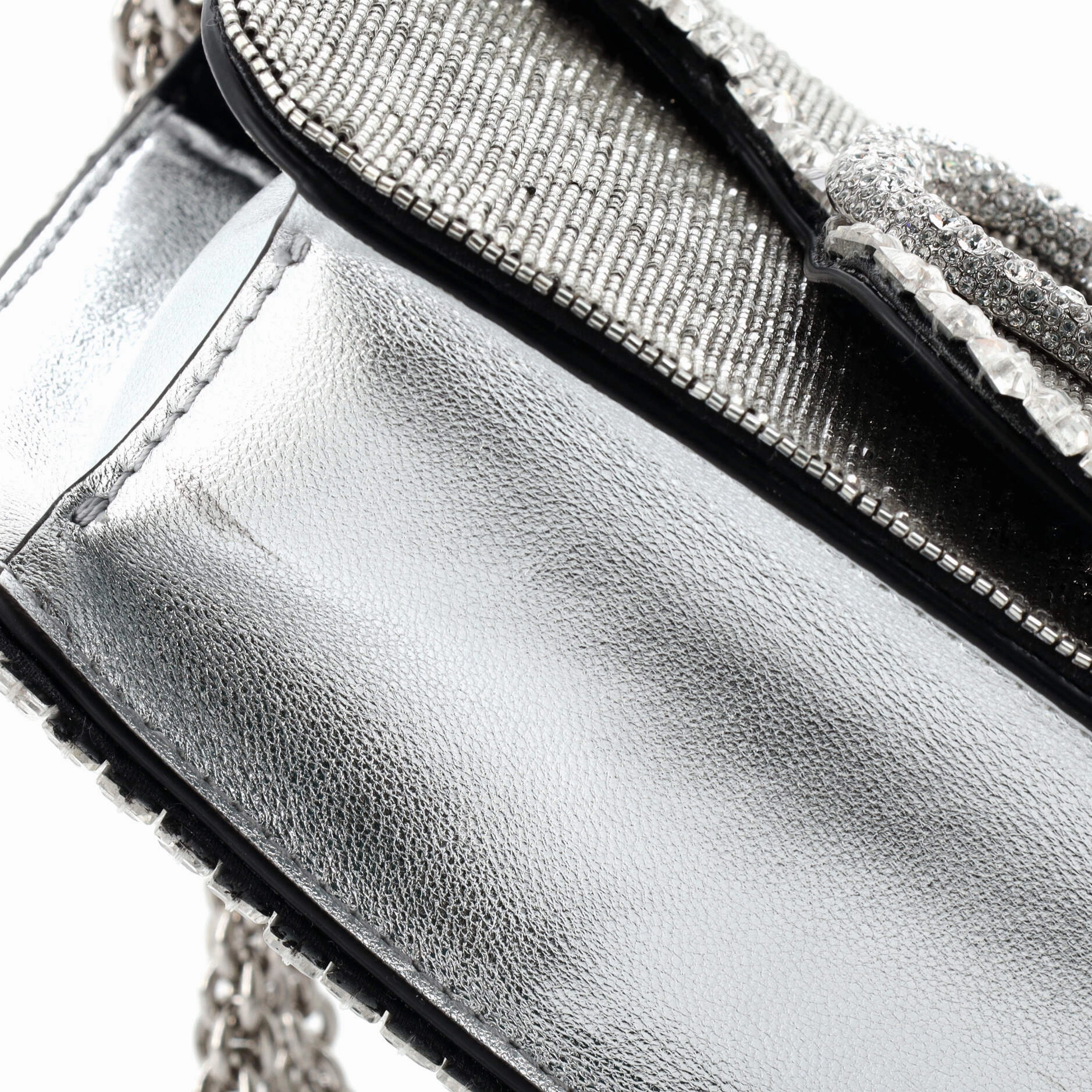 VLogo Loco Flap Shoulder Bag Embellished Leather Small