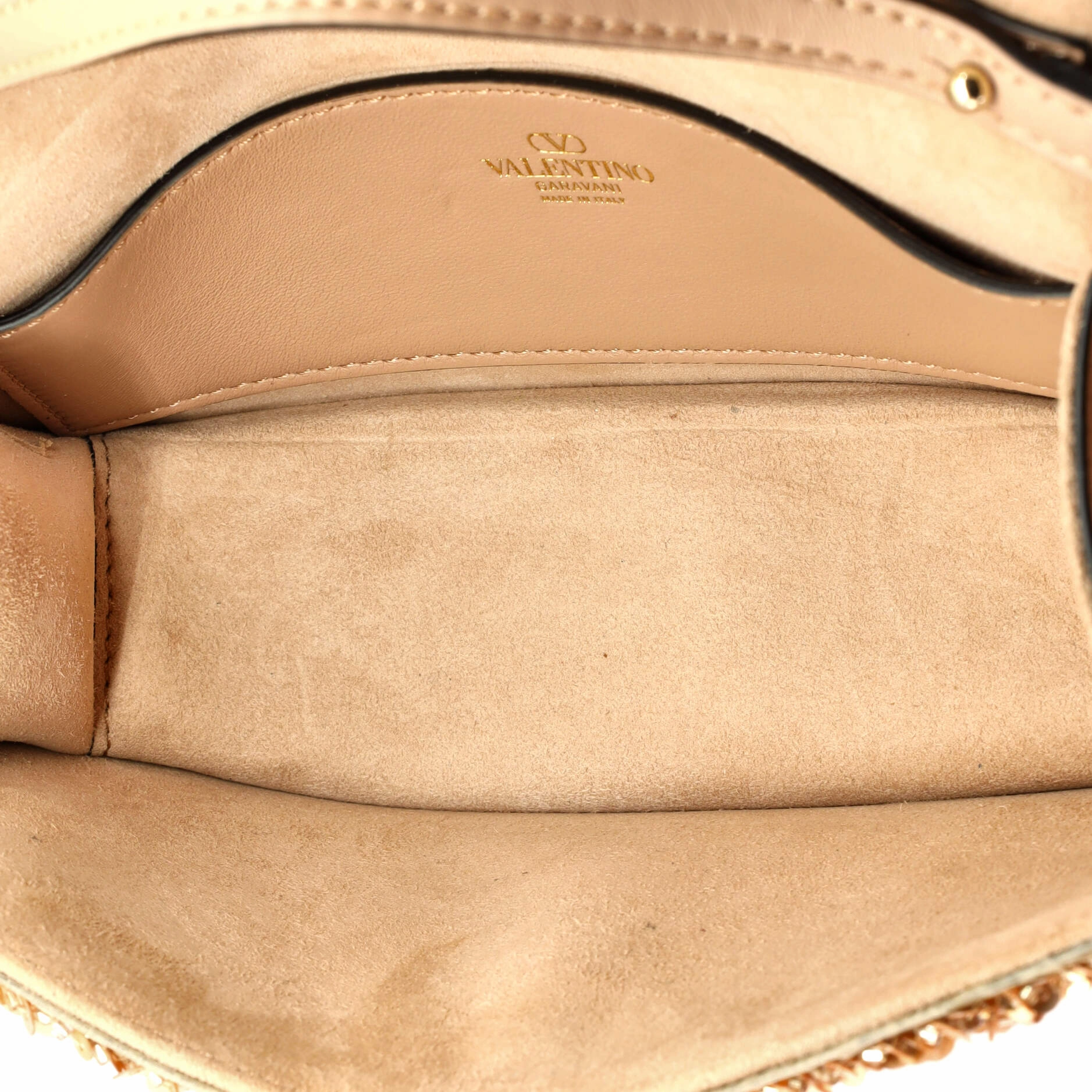 VLogo Loco Flap Shoulder Bag Embellished Leather Small