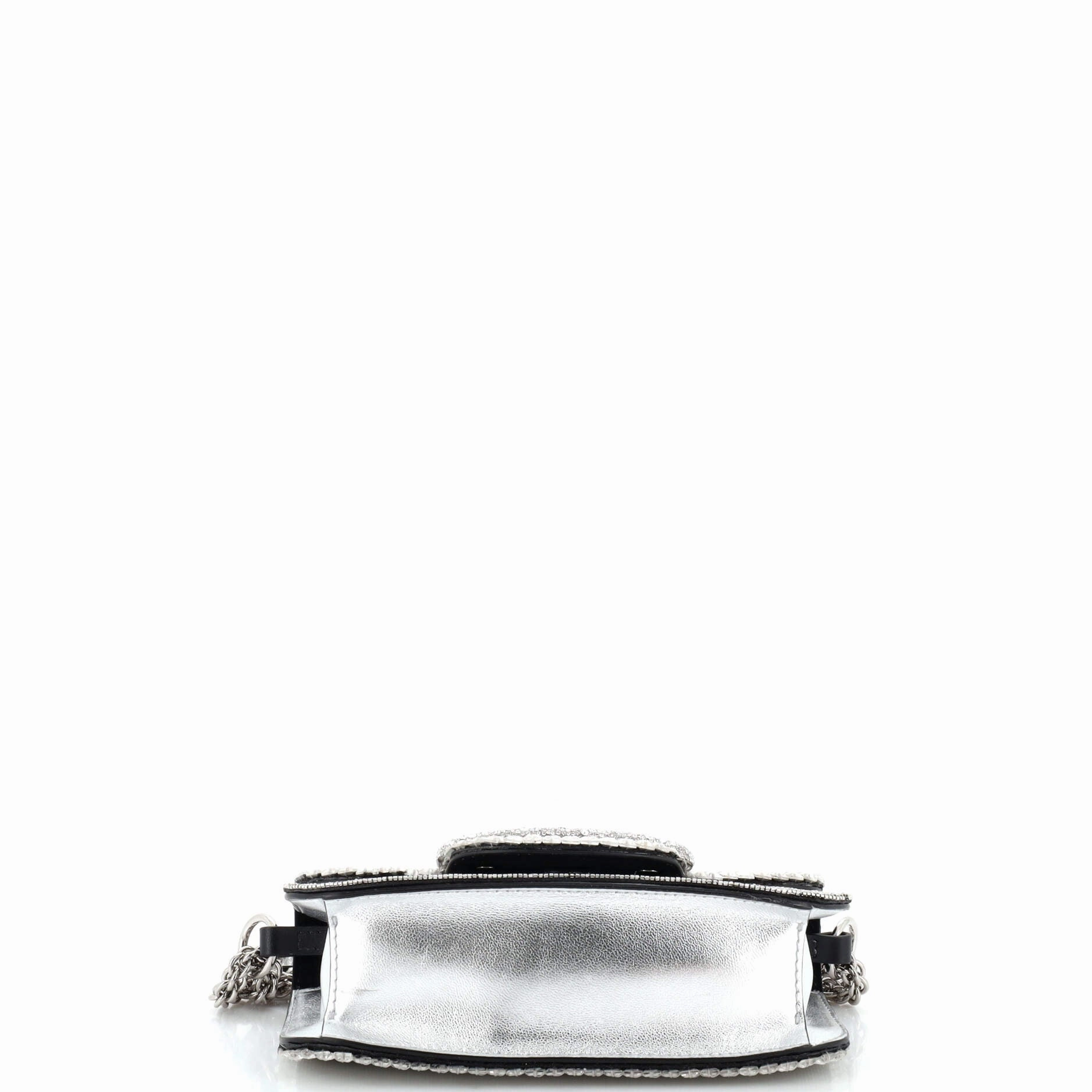 VLogo Loco Flap Shoulder Bag Embellished Leather Small