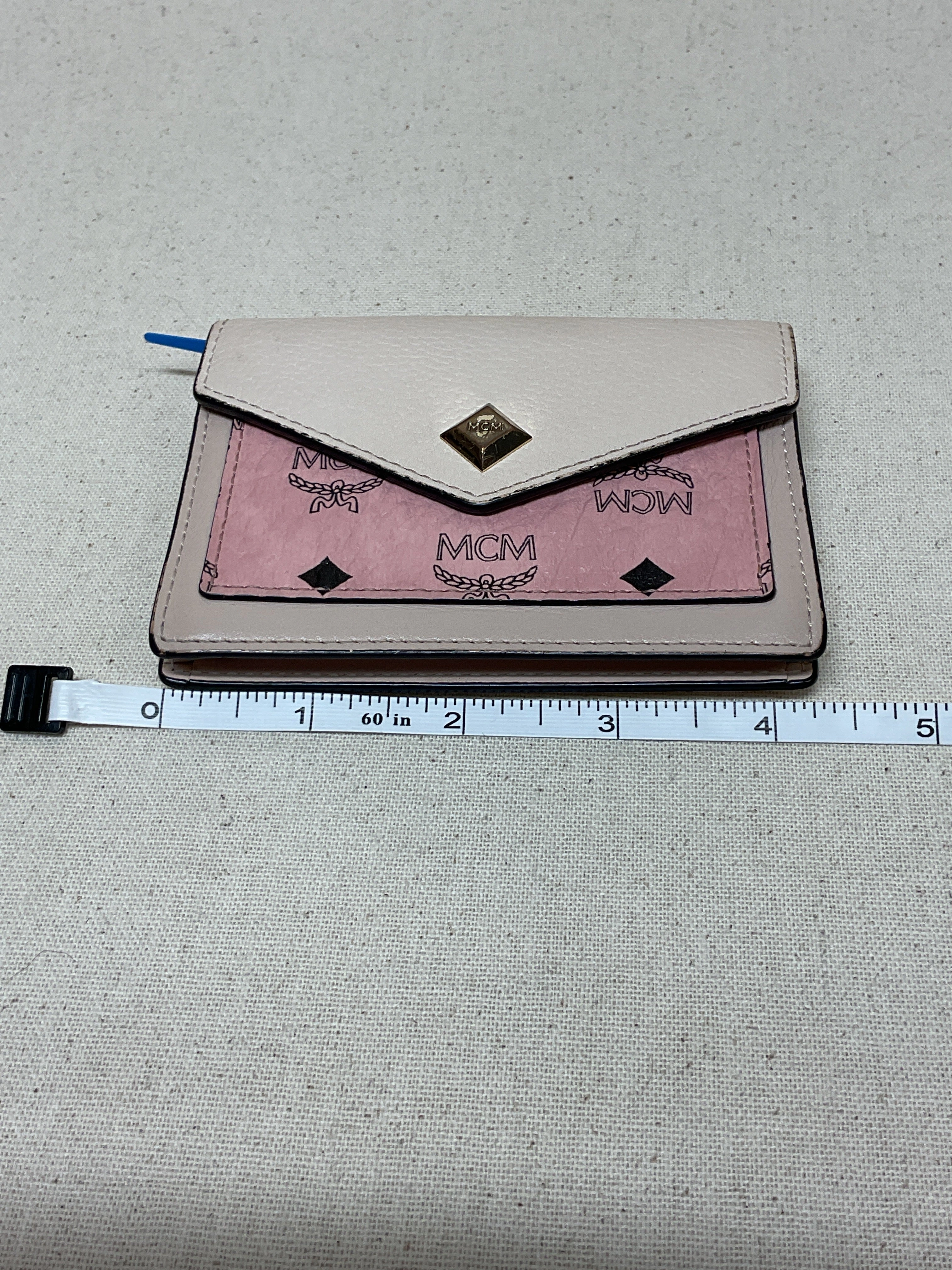 Wallet Luxury Designer By Mcm In Pink & Tan, Size:Small