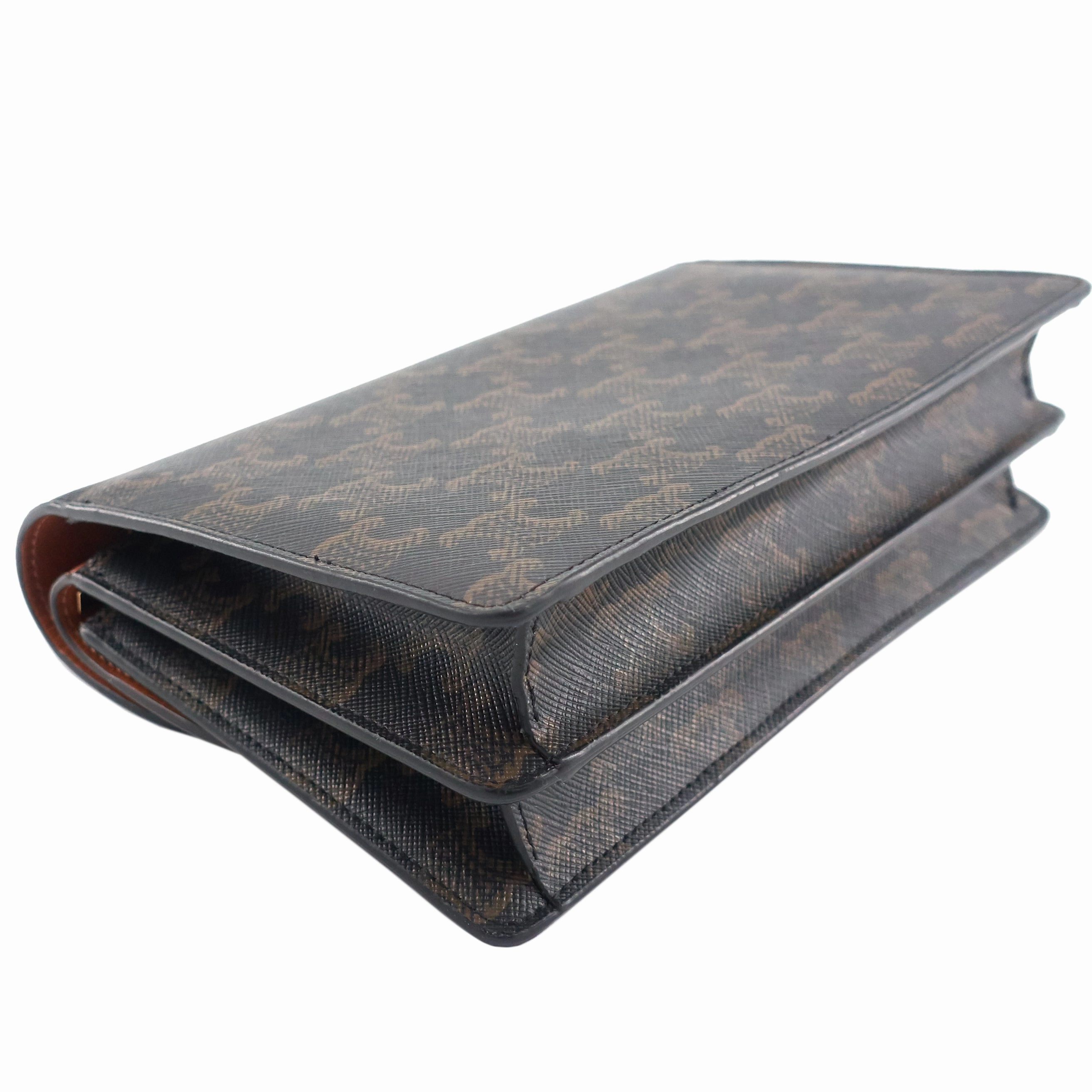 Wallet on Strap Leather and Canvas Bag