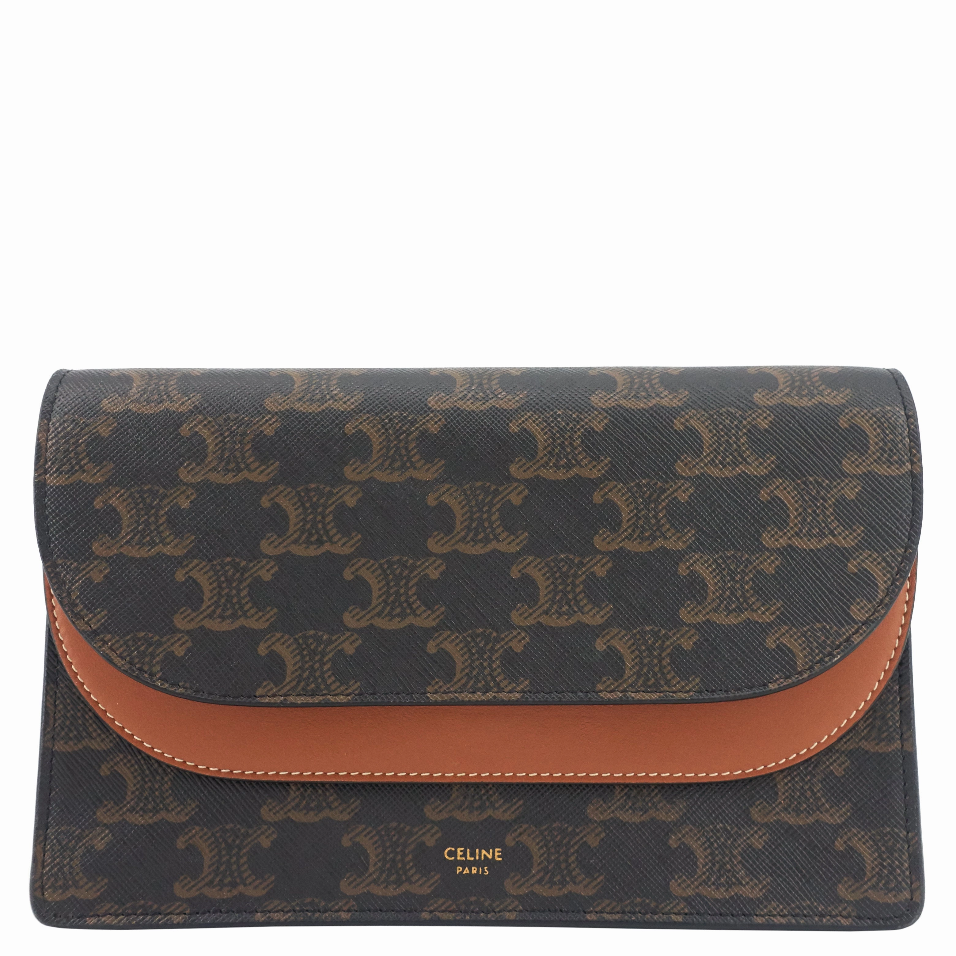 Wallet on Strap Leather and Canvas Bag