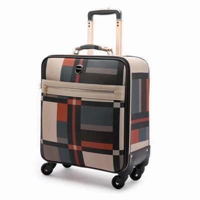 Waterproof Pu Cabin Travel Rolling Luggage Suitcase Bag ,Trolley Case With Wheel ,Laptop Bag,