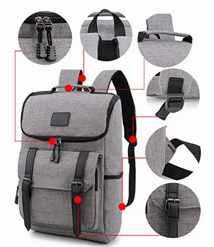 Weekend Shopper 15.6" Laptop Backpack Vintage Backpack College Backpacks Laptop Bookbag School