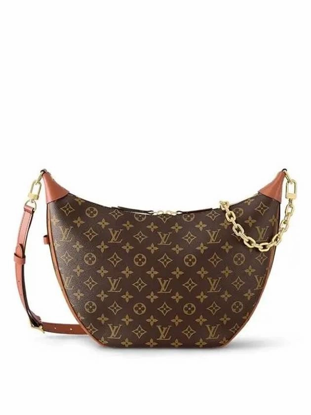 Women's Loop Hobo Monogram Shoulder Bag Brown