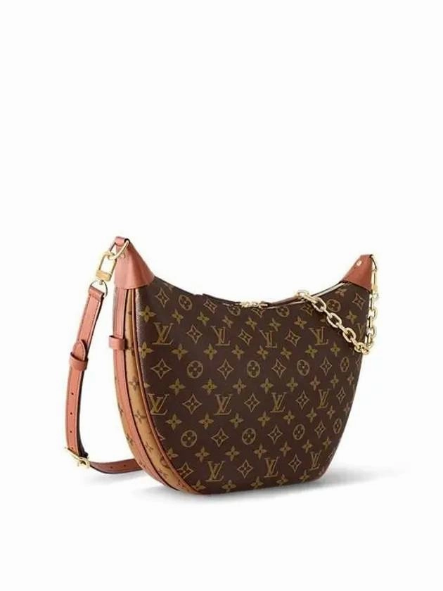 Women's Loop Hobo Monogram Shoulder Bag Brown