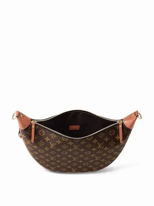 Women's Loop Hobo Monogram Shoulder Bag Brown