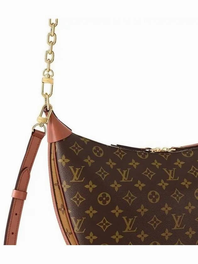 Women's Loop Hobo Monogram Shoulder Bag Brown
