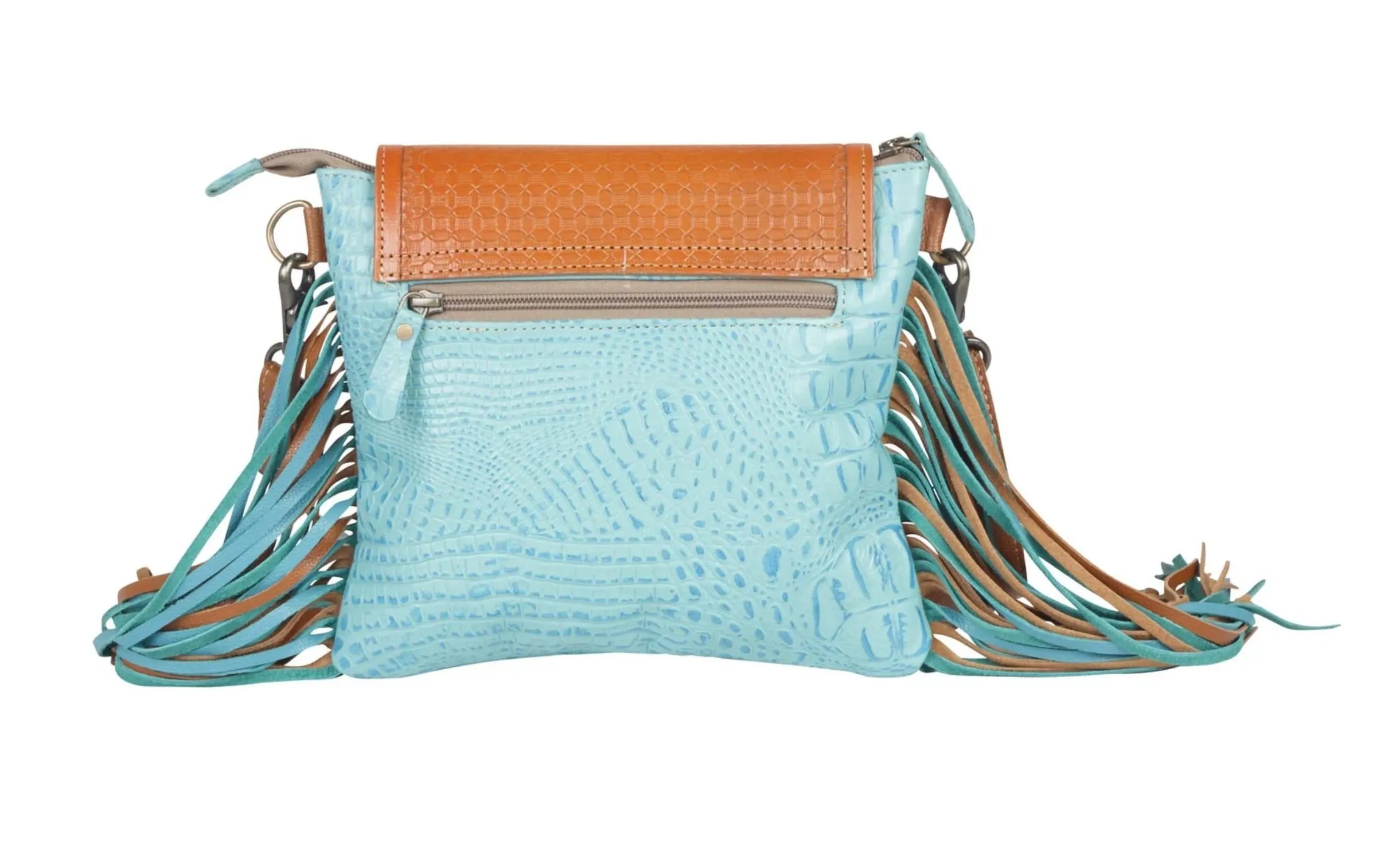 Women's Wings Hand-Tooled Bag In Blue