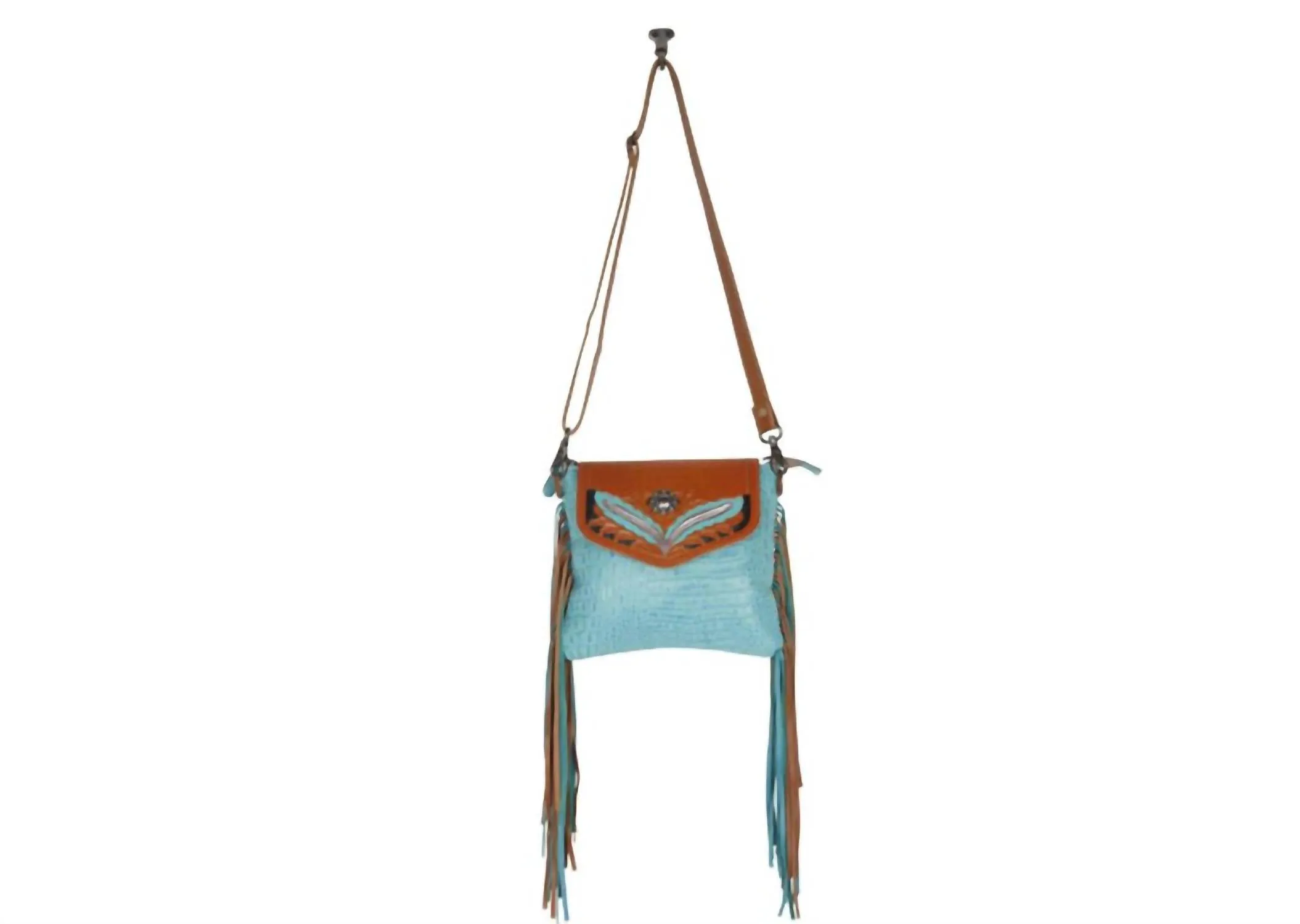 Women's Wings Hand-Tooled Bag In Blue