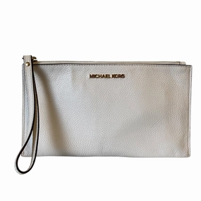 Wristlet Designer By Michael Kors In Cream, Size:Large