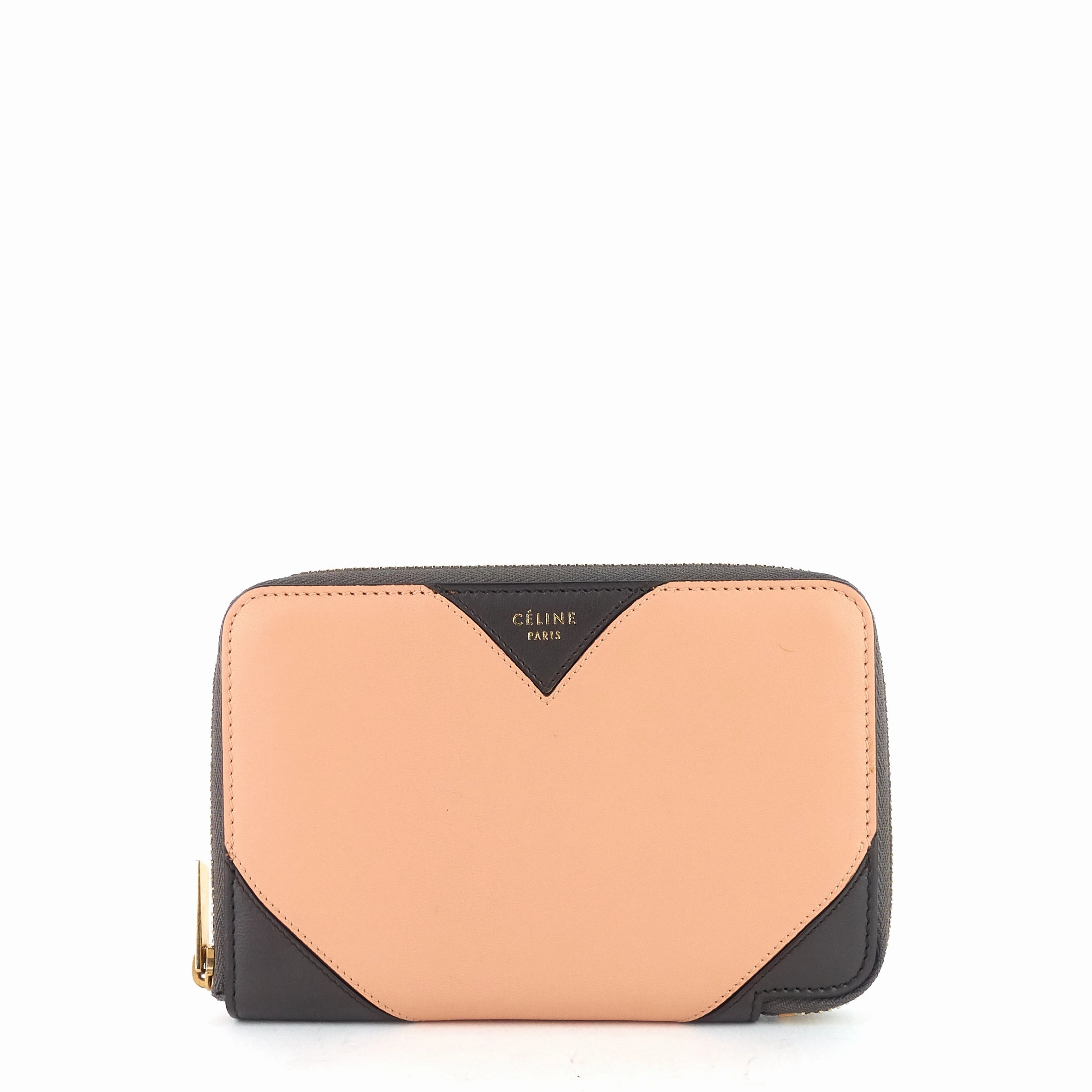 Zip Around Coeur Bicolour Calfskin Wallet