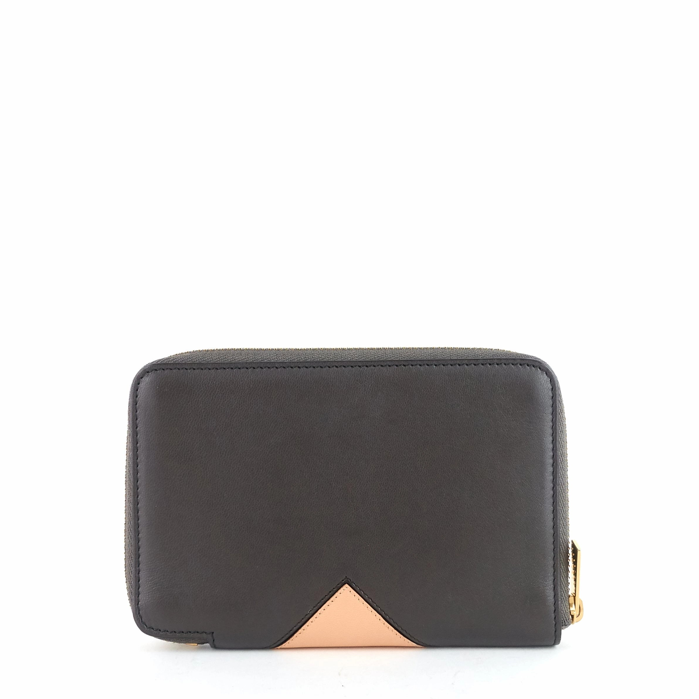 Zip Around Coeur Bicolour Calfskin Wallet