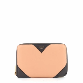 Zip Around Coeur Bicolour Calfskin Wallet