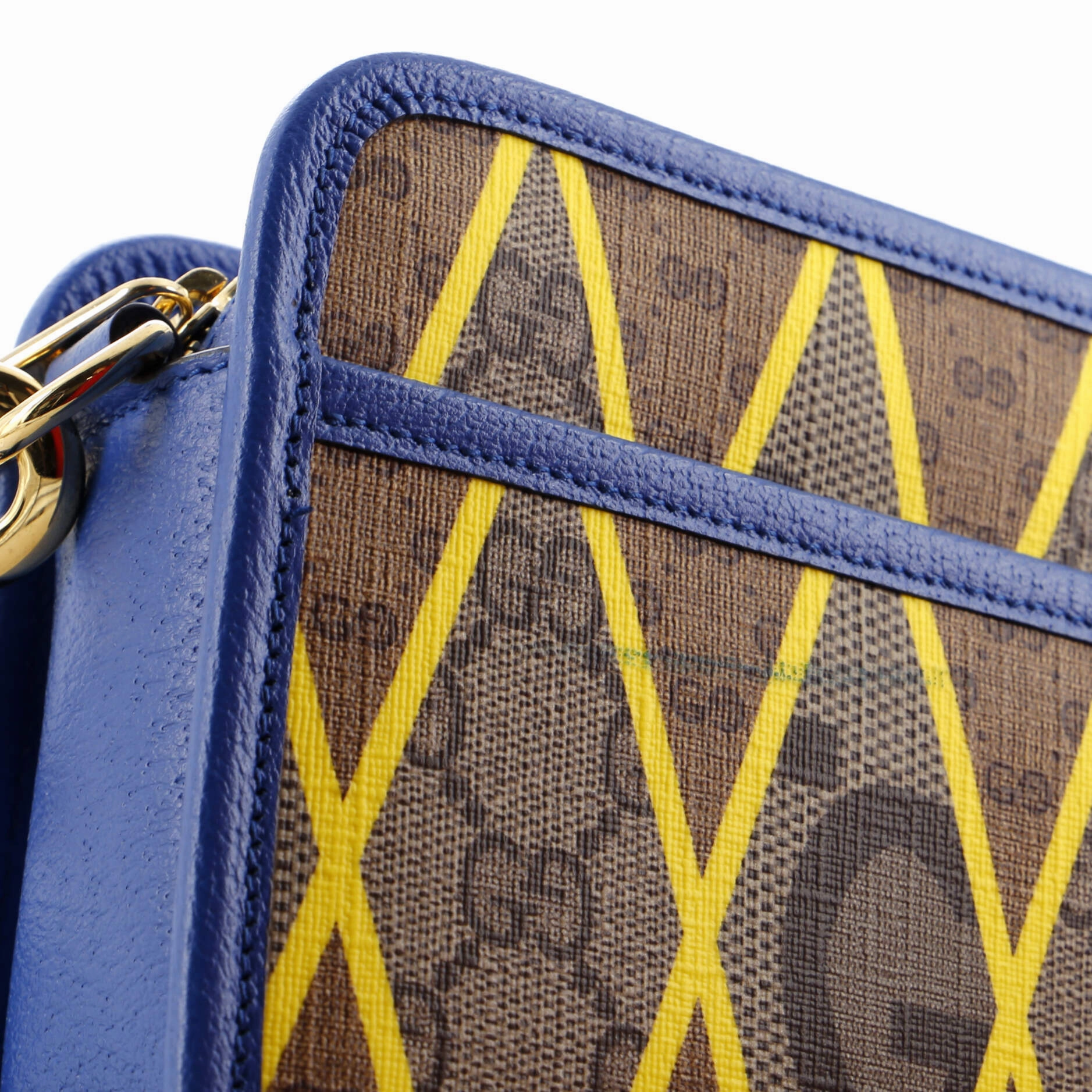 Zip Crossbody Bag Rhombus GG Coated Canvas with Leather Mini