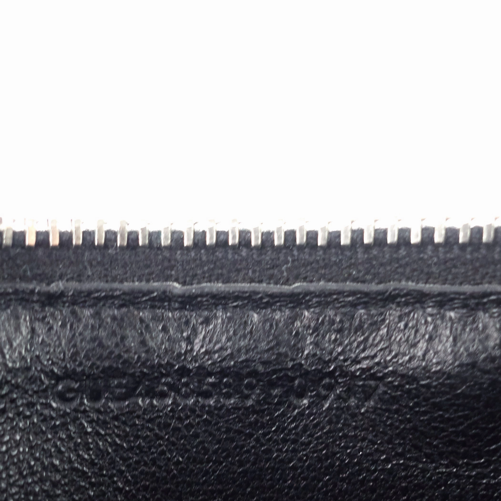 Zipped Croc Embossed Leather Card Case