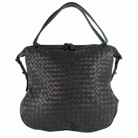 Zipped Intrecciato Nappa Leather Hobo Bag