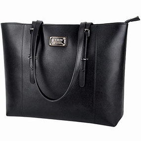 Zysun Laptop Bag,Women Pu Leather Stylish Laptop Tote Briefcase Fit Up To 15.6 In Large Work